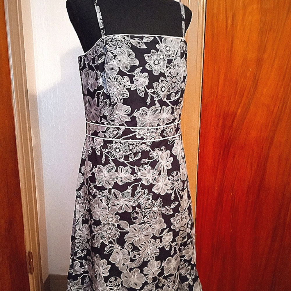 Ann Taylor Loft Cotton Floral Print Dress Sz 10